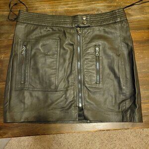 Trina Turk lamb leather miniskirt, size 8